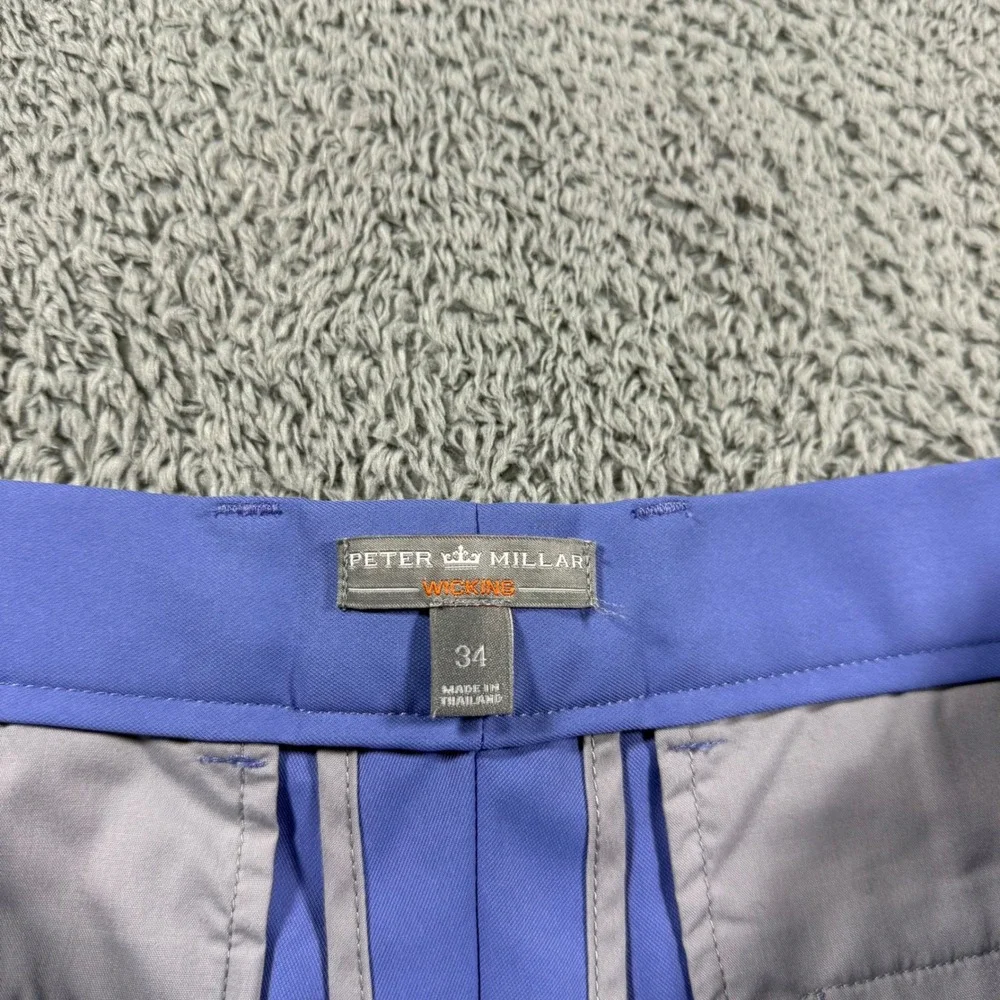 Peter Millar Performance Salem Golf Shorts Mens 34 Blue Wicking  MS15EB82
